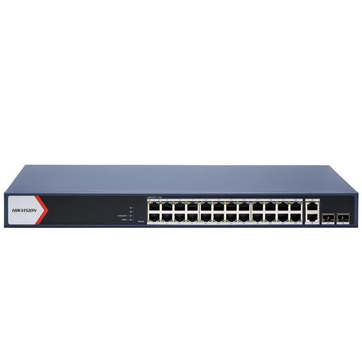 [DS-3E1528P-EI/M] SWITCH HIKVISION GIGABIT ADMINISTRABLE, 24 PUERTOS POE+ + 2 RJ45 GIGABIT + 2 SFP GIGABIT, 230W